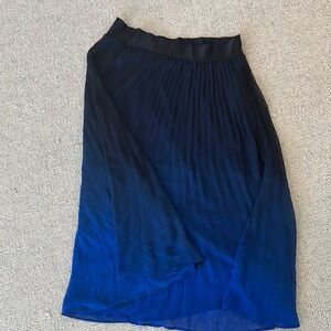 Express Blue Midi Pleated Skirt Cocktail